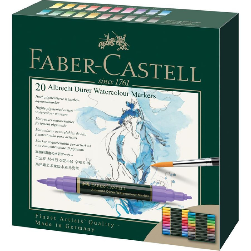 Product image: Faber castell albrecht dürer watercolour marker, wallet of 20, , medium-null