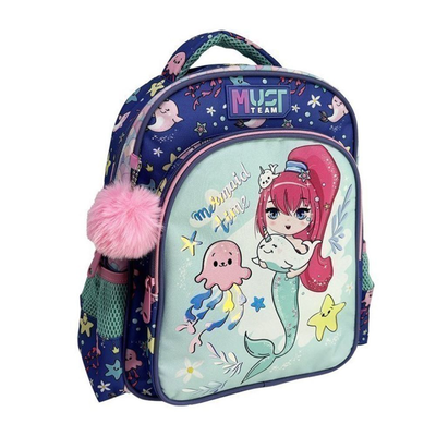 Τσάντα νηπιαγωγείου kindergarten backpack 27*10*31 2 cases mermaid time, , medium