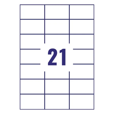 Tto white economy labels 70x42.3mm 070042, , medium