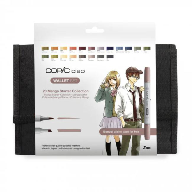 Copic ciao coloured marker pen - wallet of 20 love, , medium-null