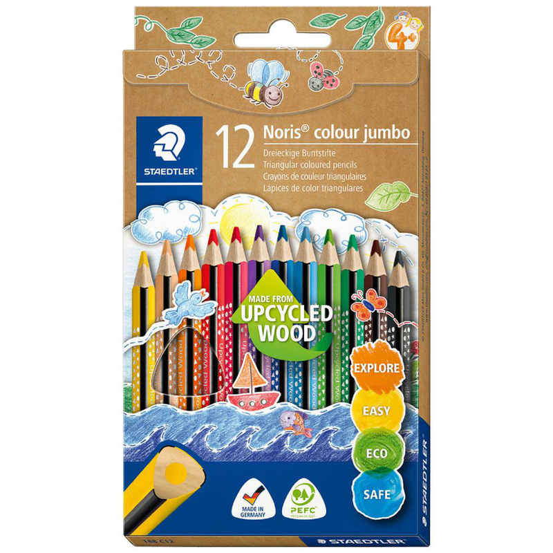 Product image: Staedtler 12 noris triangular coloured pencils jumbo, , medium-null