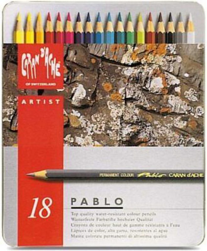 Product image: Caran d'ache pablo color pencils set of 18, , medium-null
