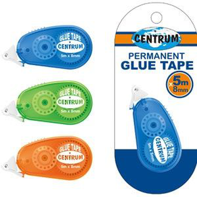 Glue tape permanent 8mm x5m /blister packing, , medium