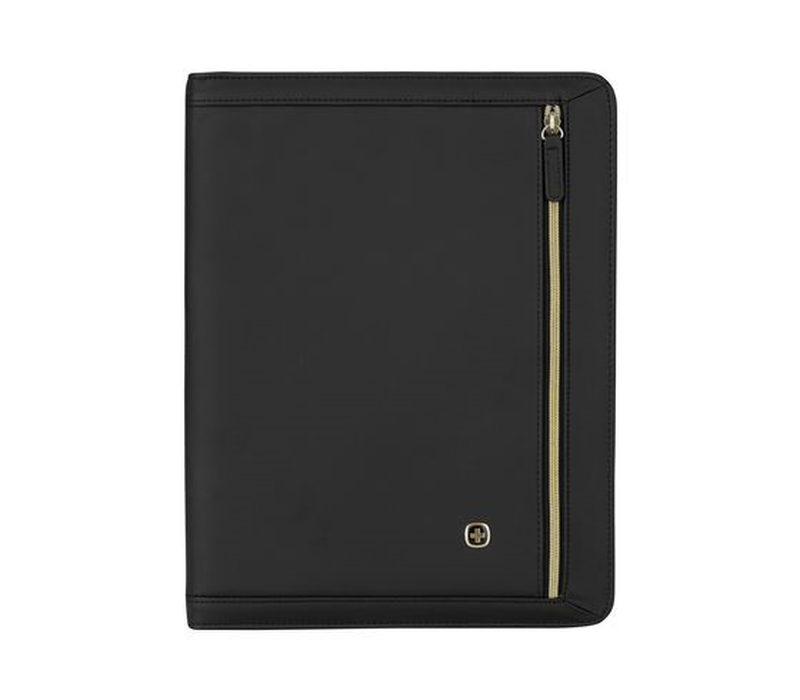 Wenger, amelie women's zippered padfolio with tablet pocket, black ( r ), , medium-null