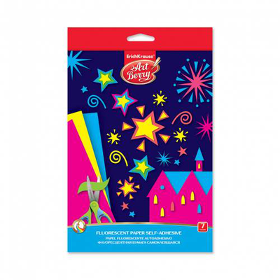 Erichkrause artberry fluorescent paper self-adhesive b5 7 sheets 7 colours 44997, , medium