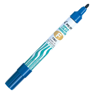 Pilot marker permanent fine blue, , medium