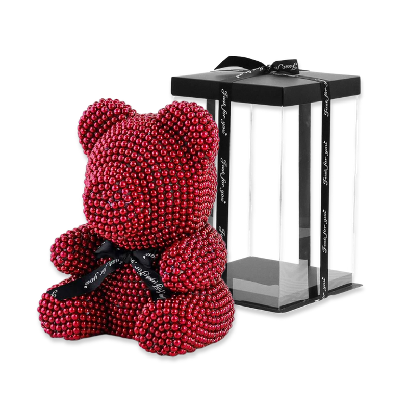 Pearl bear red  in gift box 21cm, , medium-null