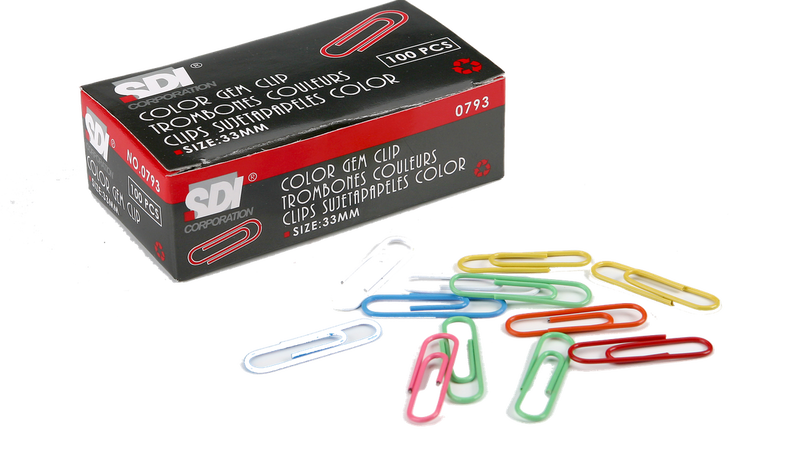 Coloured paper clips 33 mm, , medium-null