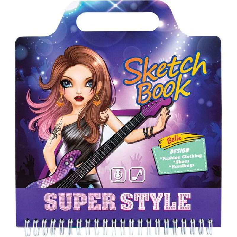 Sketch book "belle" 20x22cm stickers, , medium image number null