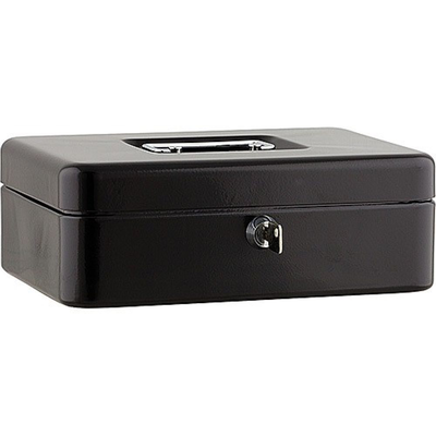 Sax cash box with key lock 25x18x9cm black, , medium