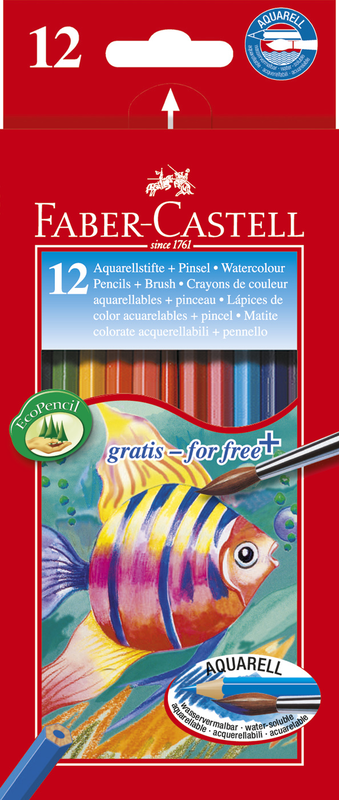 Faber castell 114413 water soluble colours 12pcs, , medium-null