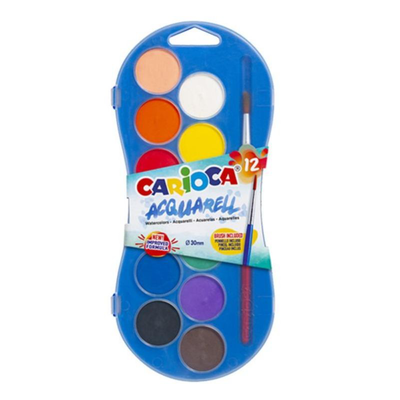 Water color aquarell paints set 12pcs - carioca, , medium