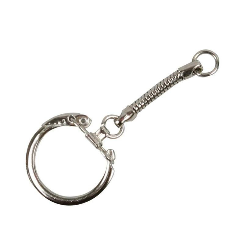 Set metal clasp ring 23mm, 6cm chain 25pcs, , medium-null