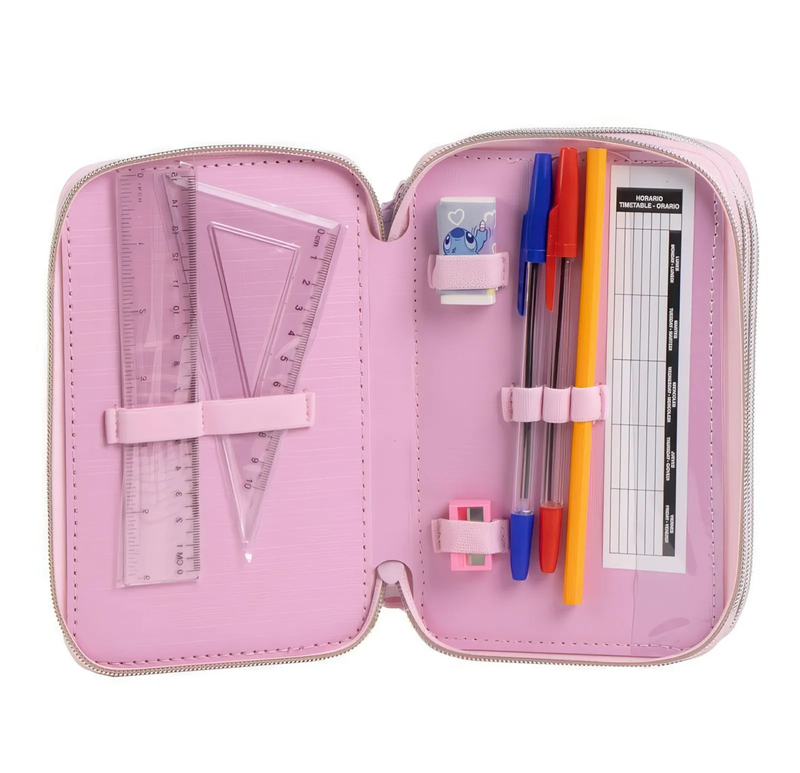 Disney stitch triple pencil case, , medium-null