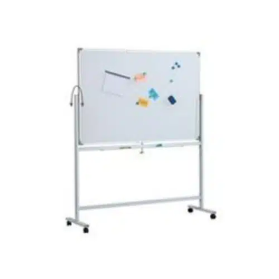 Whiteboard magnetic aluminium frame 90x120 w/wheels wbsa0912, , medium