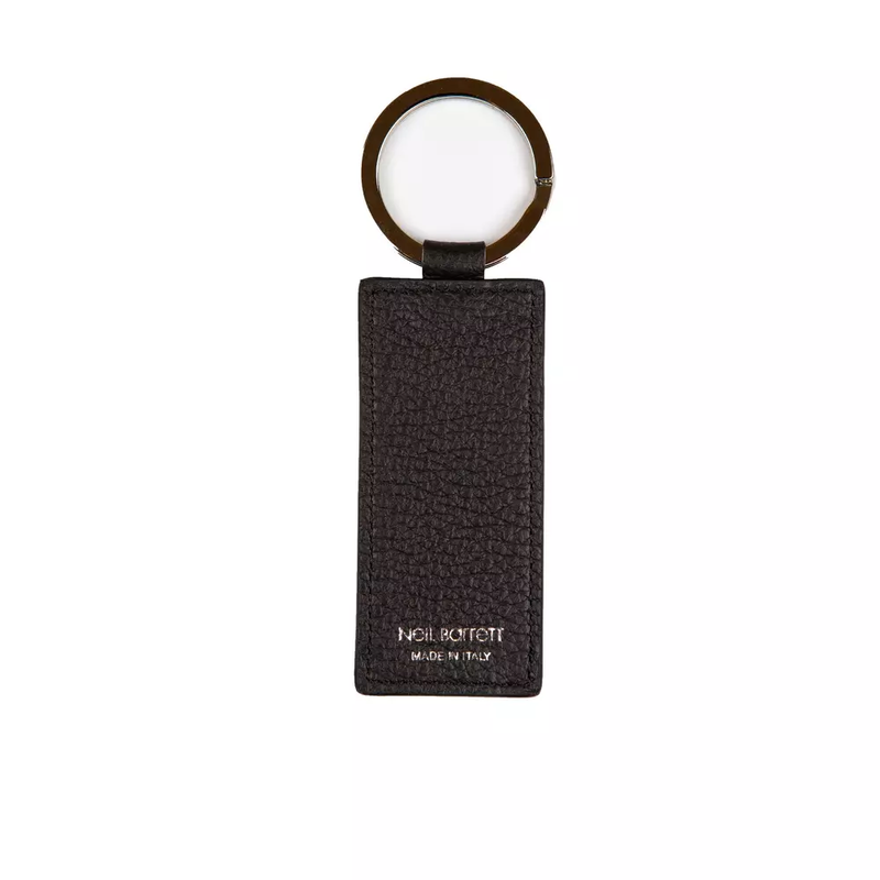 Black leather men keychain-null