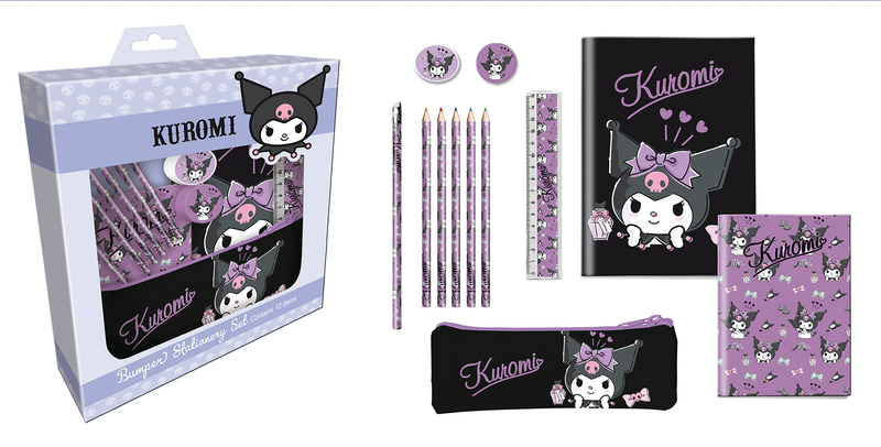 Kuromi big stationery set 12 pcs-null