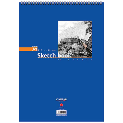 Camel sketch book spiral (a3 15 sheets), , medium