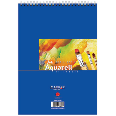 Camel aquarelle book spiral (a4 15 sheets), , medium