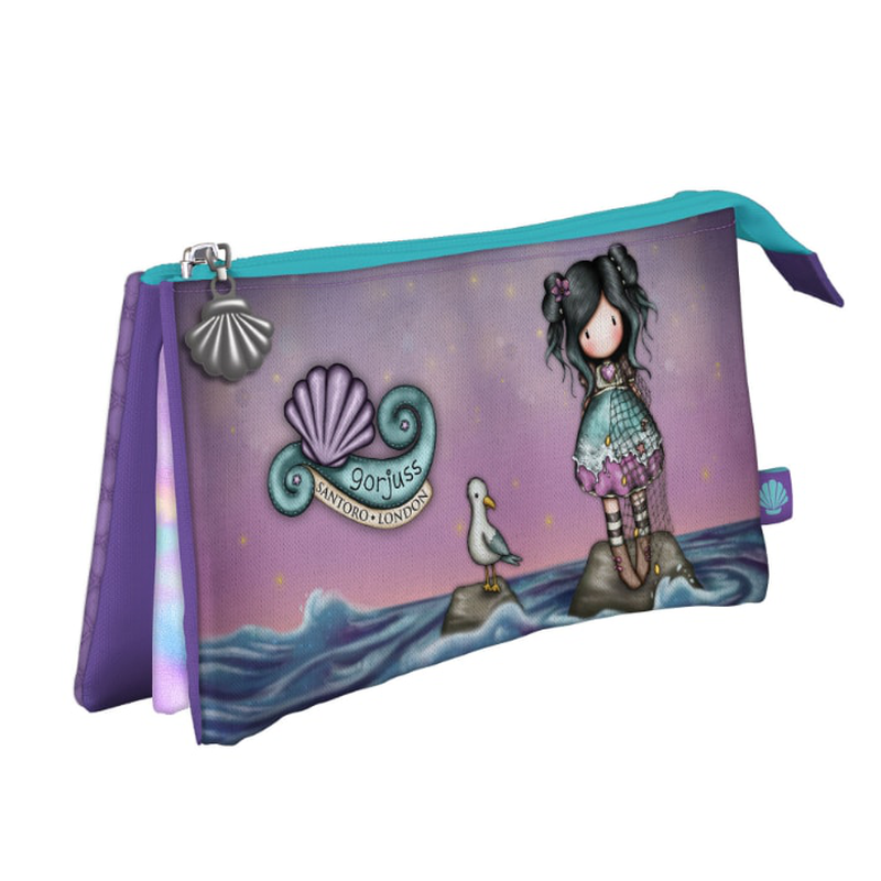 Gorjuss - triple pocket pencil case - lost at sea image number null