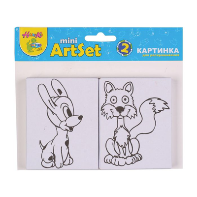 Canvas pictures 7x9cm (assorted) 2pcs/polybag, , medium