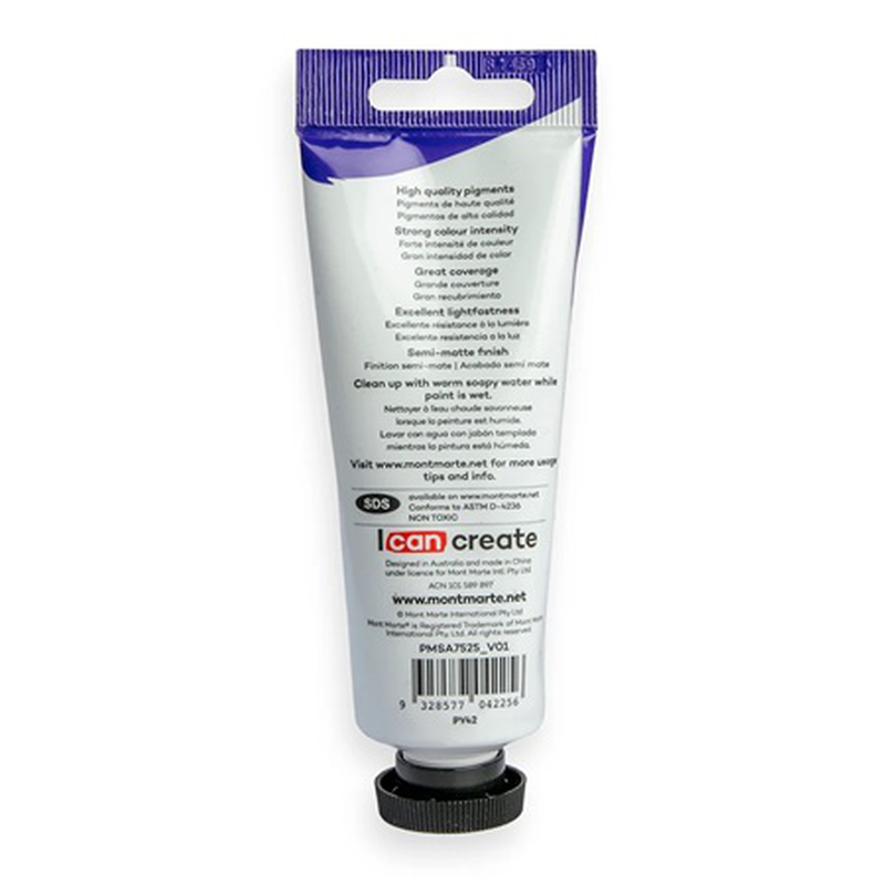 Product image: Mont marte satin acrylic 75ml yellow orche pmsa7525_v01, , medium-null