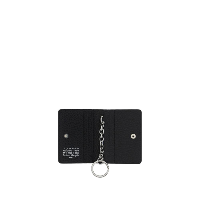 Black calf leather bos taurus keychain-null