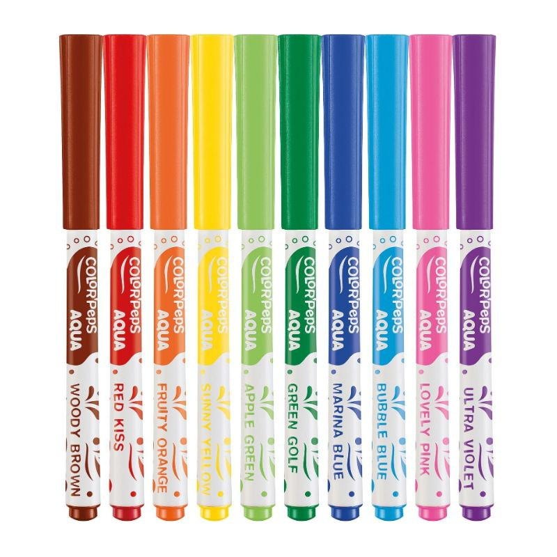&Mu;&alpha;&rho;&kappa;&alpha;&delta;ό&rho;&omicron;&iota; color&rsquo;peps felt tip pens 10pcs maped, , medium-null
