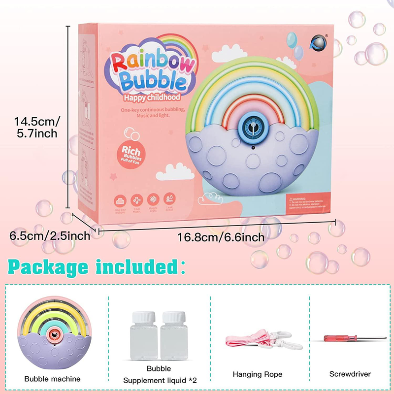 Rainbow bubble machine with lights and sounds, , medium image number null