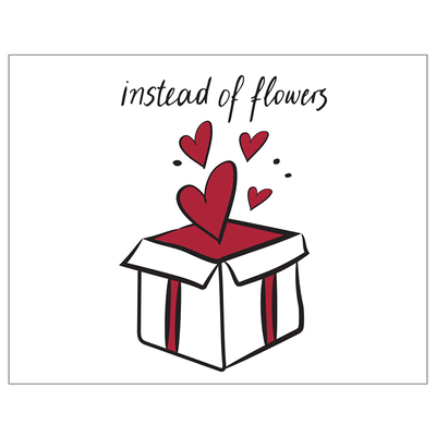Ευχετήρια κάρτα μικρή - ρενέ/instead of flowers, Miscellaneous, medium