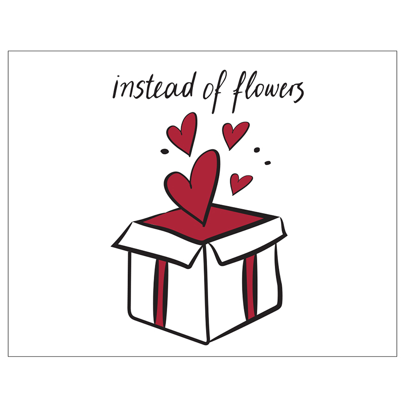 Product image: Ευχετήρια κάρτα μικρή - ρενέ/instead of flowers-null