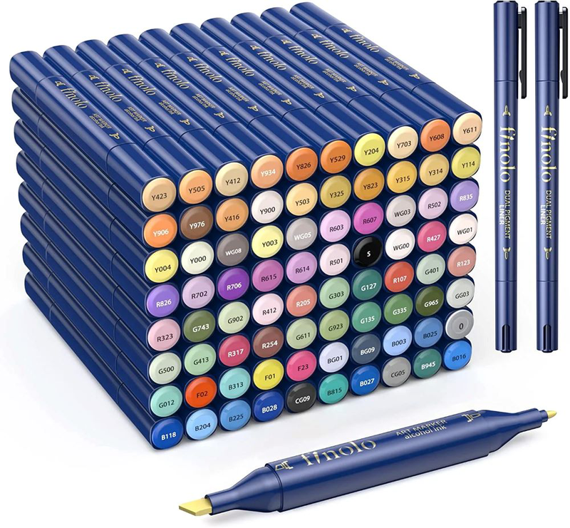 Deli finenolo twin sketch markers 80 colours bag set, , medium image number null