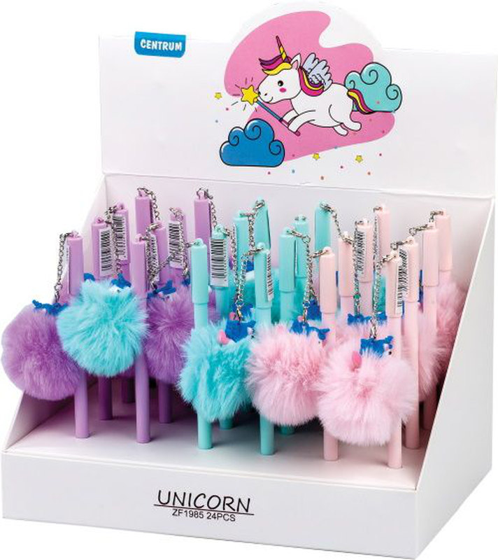 Unicorn pompon blue pen 0.7  1pcs image number null