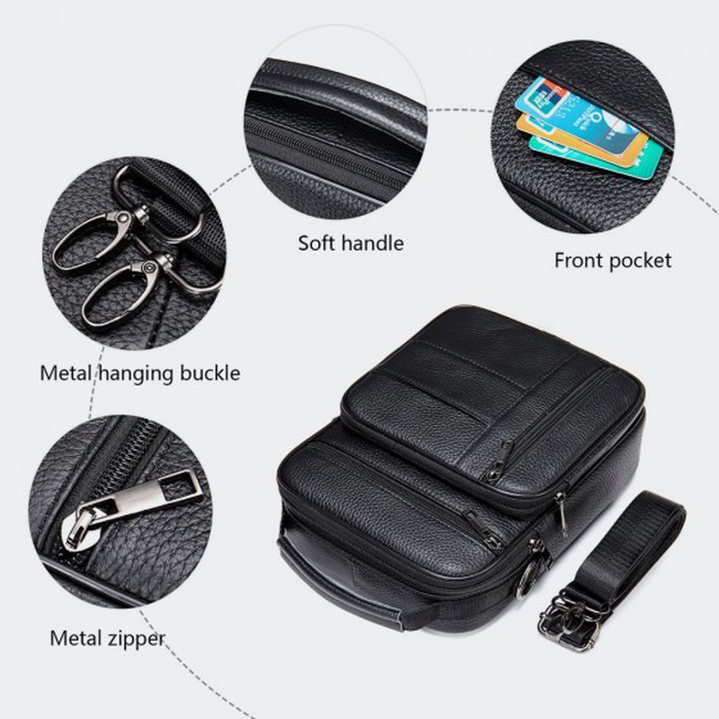 Product image: Urban edge monaco leather crossbody bag black-null