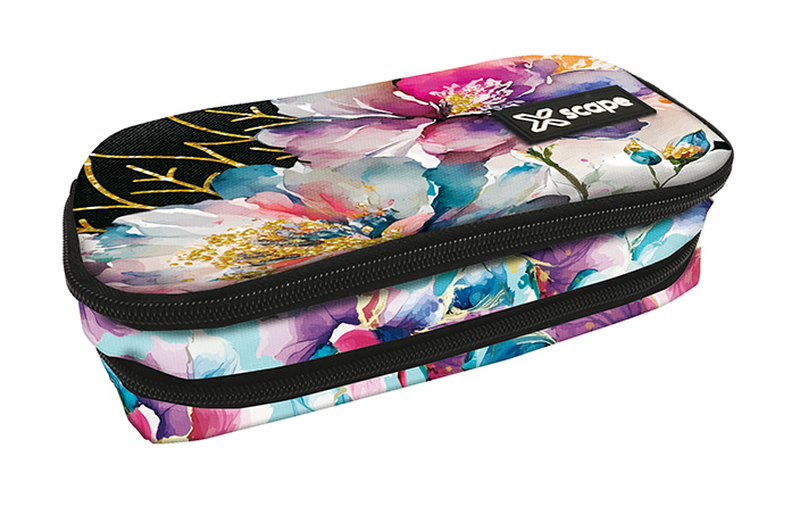 Xs oval pencil case with 2 zips-null