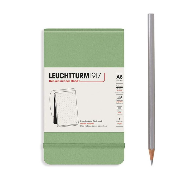 Notepad pocket (a6), hardcover, 184 numbered pages, dotted image number null