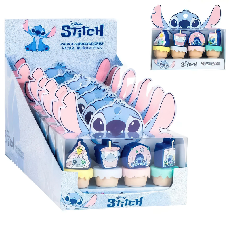Disney stitch ice cream cone highlighters - set of 4, , medium-null