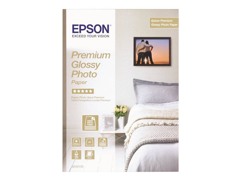 Epson premium glossy photo paper 100 x 150 mm 40 sheets, white, print media-null