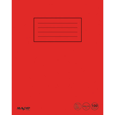 Maypap natural line exercise book 220x175mm red