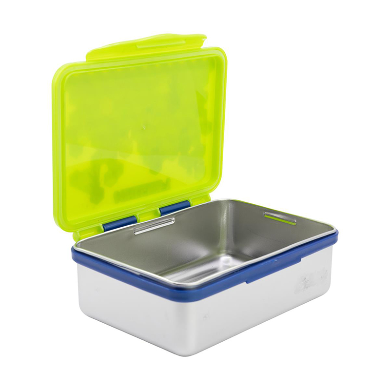 Minecraft - isometric stainless steel clamp rectangular sandwich box 1100ml, , medium-null