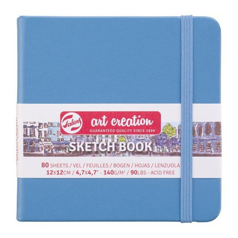 Talens art creation sketchbook lake blue - 12x12cm 140g 80 sheets rt9314, , medium-null