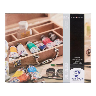 Van gogh oil colour wooden box basic | 10 x 40 ml + accessories, , medium