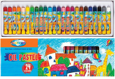 Oil pastel 24col. Magic village lenght 60mm, diam.7mm
