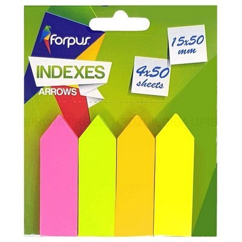 Forpus indexes arrows 15x50mm 4 x 50 sheets, , medium-null