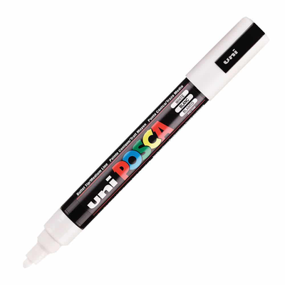Posca paint marker medium white pc-5m, , medium