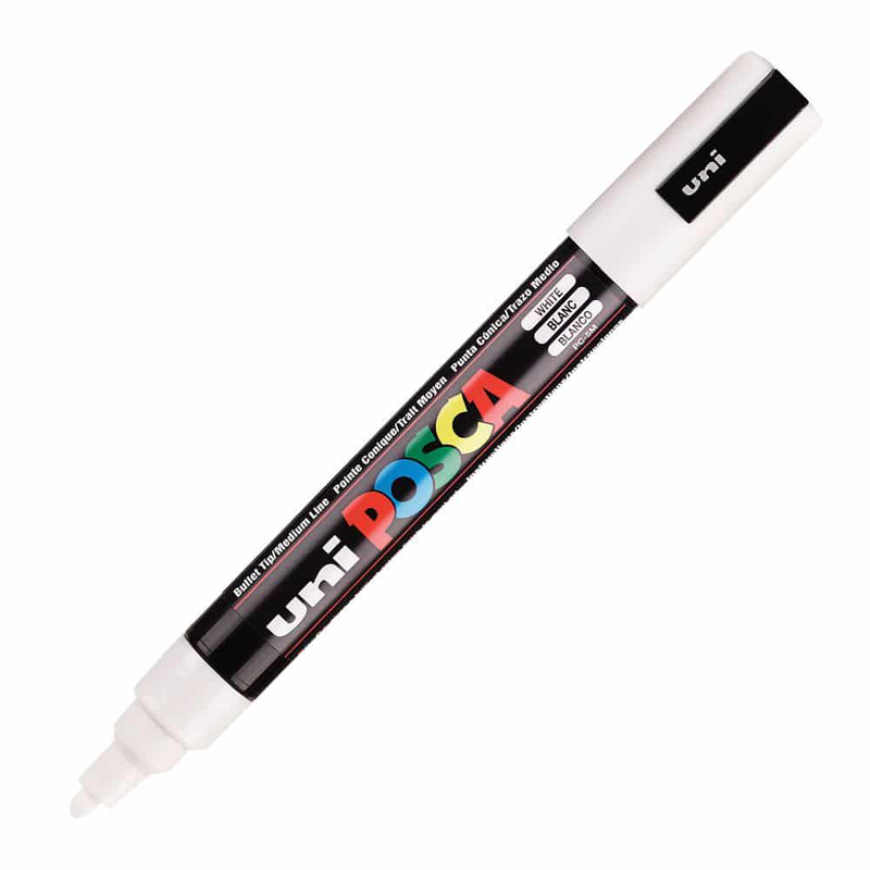 Posca paint marker medium white pc-5m, , medium-null