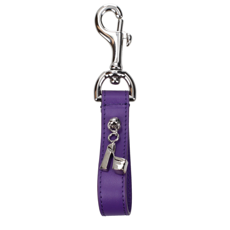 Purple leather keychain-null