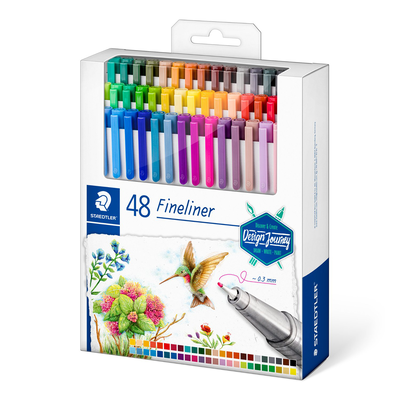 Triplus® fineliner 334 triangular fineliner set of 48 pcs