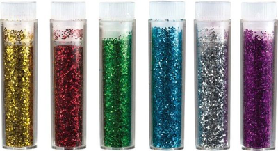 Decorative plastic glitters 2gr, Green, medium