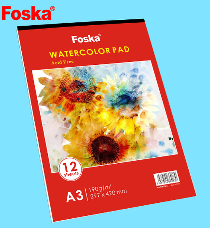 Watercolor pad 190g/m2 a3 x12sh. Foska, , medium-null